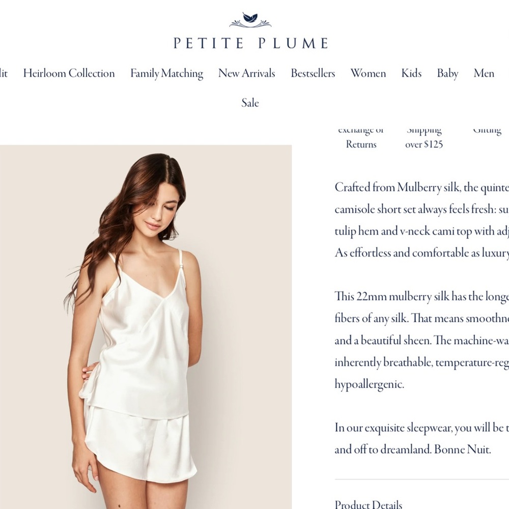 White Minimalist Pajama Set with Camisole and Shorts